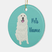 ピレネパーソナライズされた素晴らしス セラミックオーナメント (左)