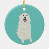 ピレネパーソナライズされた素晴らしス セラミックオーナメント (裏面)