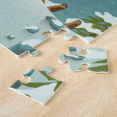 ピレネーからスキー旅行プリント。 ジグソーパズル (側面)