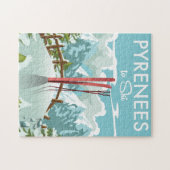 ピレネーからスキー旅行プリント。 ジグソーパズル (横)