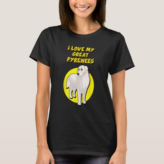 ピレネーの素晴らし人が好き Tシャツ (正面)