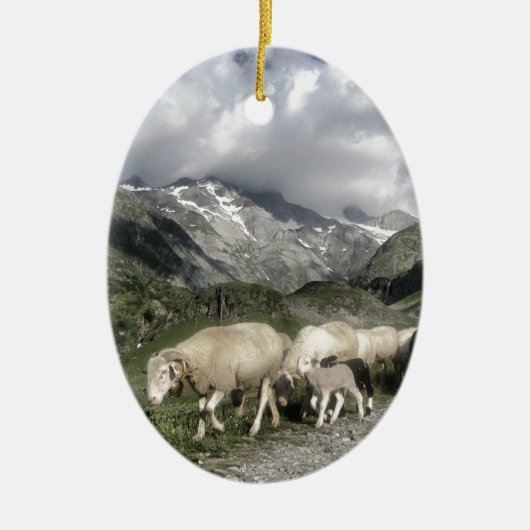 ピレネーの風景 セラミックオーナメント (正面)
