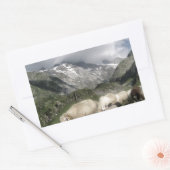 ピレネーの風景 長方形シール (封筒)