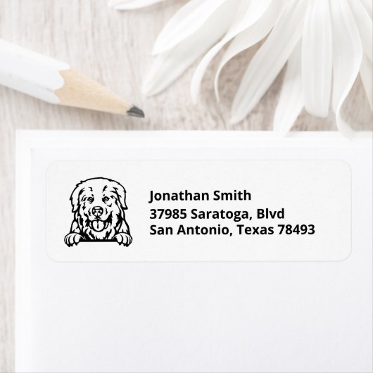 ピレネー山犬 |イメージの差出人住所 ラベル (インサイチュ)