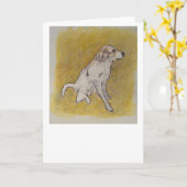 ピレネー犬のグリーティングカード カード (黄色い花)