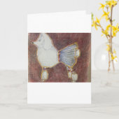 ピレネー犬のグリーティングカード カード (黄色い花)