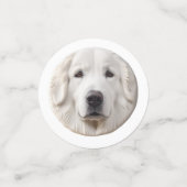 ピレネー犬 3Dインスパイアードデザイン コンフェッティ (スモール正面)