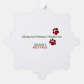 ピレネー素晴らしスのクリスマスプレゼント オーナメントカード (裏面)