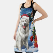 ピレネー素晴らしスウィンターワンダーランドクリスマスジョイ エプロン (インサイチュ)