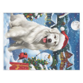 ピレネー素晴らしスウィンターワンダーランドクリスマスジョイ テーブルクロス (正面(横))