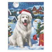 ピレネー素晴らしスウィンターワンダーランドクリスマスジョイ テーブルクロス (正面)