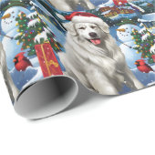 ピレネー素晴らしスウィンターワンダーランドクリスマスジョイ ラッピングペーパー (ロールコーナー)