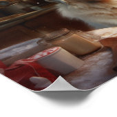 ピレネー素晴らしスクリスマスクッキーフェスティバルホリデー ポスター (角)