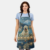ピレネー素晴らしスクリスマスフェスティバル航海 エプロン (着用した状態)