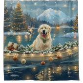 ピレネー素晴らしスクリスマスフェスティバル航海 シャワーカーテン (正面)