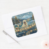 ピレネー素晴らしスクリスマスフェスティバル航海 スクエアシール (封筒)