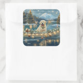 ピレネー素晴らしスクリスマスフェスティバル航海 スクエアシール (バッグ)