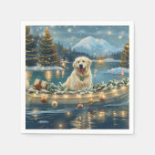 ピレネー素晴らしスクリスマスフェスティバル航海 スタンダードカクテルナプキン (正面)