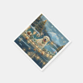 ピレネー素晴らしスクリスマスフェスティバル航海 スタンダードカクテルナプキン (角)