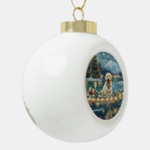 ピレネー素晴らしスクリスマスフェスティバル航海 セラミックボールオーナメント (左)