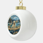 ピレネー素晴らしスクリスマスフェスティバル航海 セラミックボールオーナメント (右)