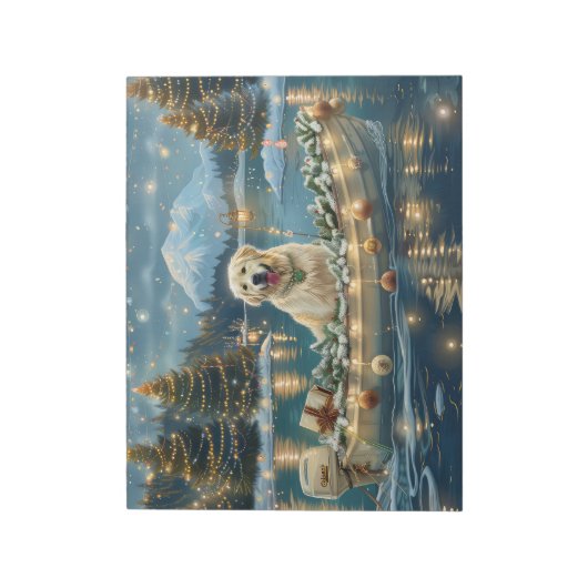 ピレネー素晴らしスクリスマスフェスティバル航海 ノートパッド (回転)