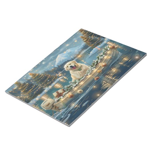 ピレネー素晴らしスクリスマスフェスティバル航海 ノートパッド (アングル)