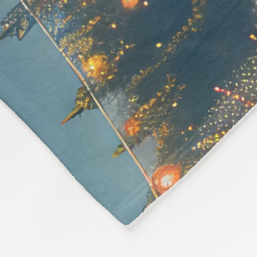 ピレネー素晴らしスクリスマスフェスティバル航海 フリースブランケット (角)