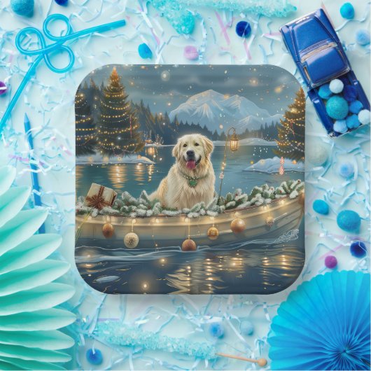 ピレネー素晴らしスクリスマスフェスティバル航海 ペーパープレート (パーティー)