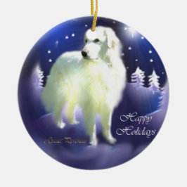 ピレネー素晴らしスクリスマスプレゼントオーナメント セラミックオーナメント