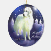 ピレネー素晴らしスクリスマスプレゼントオーナメント セラミックオーナメント (左)