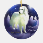 ピレネー素晴らしスクリスマスプレゼントオーナメント セラミックオーナメント (裏面)