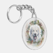 ピレネー素晴らしスクリスマスリースフェスティバルカップ キーホルダー (正面左)