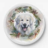 ピレネー素晴らしスクリスマスリースフェスティバルカップ ペーパープレート (正面)