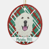 ピレネー素晴らしスクリスマス セラミックオーナメント (左)