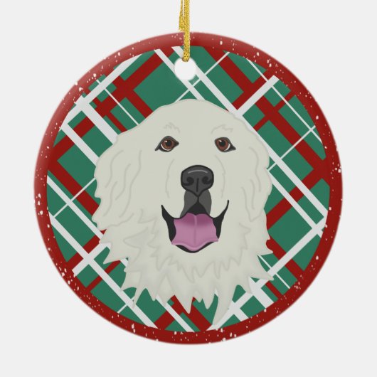 ピレネー素晴らしスクリスマス セラミックオーナメント (裏面)