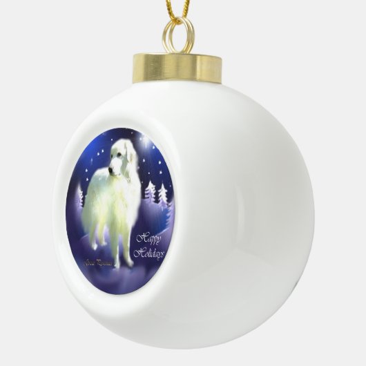 ピレネー素晴らしスクリスマス セラミックボールオーナメント (右)