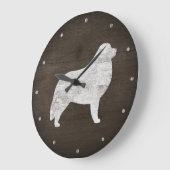 ピレネー素晴らしスシルエット素朴 ラージ壁時計 (傾斜)