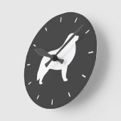 ピレネー素晴らしスシルエット ラウンド壁時計 (傾斜)