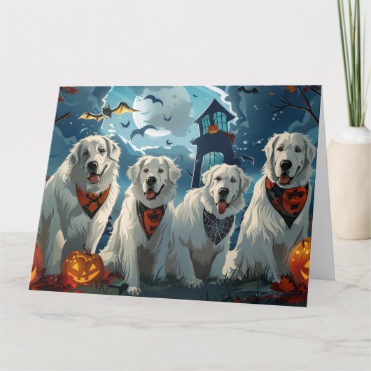 ピレネー素晴らしスハロウィン不気味 カード (正面)