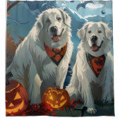 ピレネー素晴らしスハロウィン不気味 シャワーカーテン (正面)