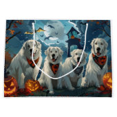 ピレネー素晴らしスハロウィン不気味 ラージペーパーバッグ (正面)