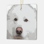 ピレネー素晴らしスマウンテンドッグツリーオーナメント セラミックオーナメント (左)