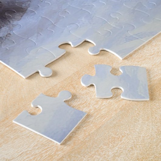 ピレネー素晴らしズが雪のクリスマスを過ごす ジグソーパズル (側面)