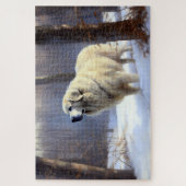 ピレネー素晴らしズが雪のクリスマスを過ごす ジグソーパズル (縦)