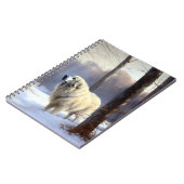 ピレネー素晴らしズが雪のクリスマスを過ごす ノートブック (左側)