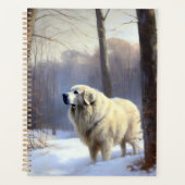 ピレネー素晴らしズが雪のクリスマスを過ごす プランナー手帳 (正面)