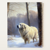 ピレネー素晴らしズが雪のクリスマスを過ごす プランナー手帳 (裏面)
