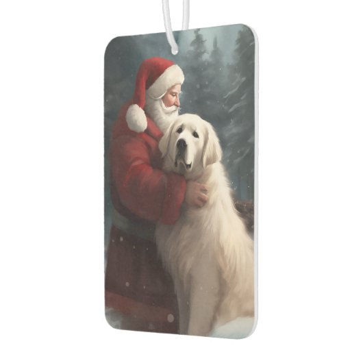 ピレネー素晴らしズウィズサンタクロースフェスティバルクリスマス カーエアーフレッシュナー (左)