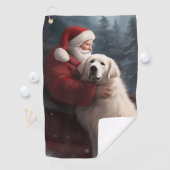 ピレネー素晴らしズウィズサンタクロースフェスティバルクリスマス ゴルフタオル (インサイチュ)